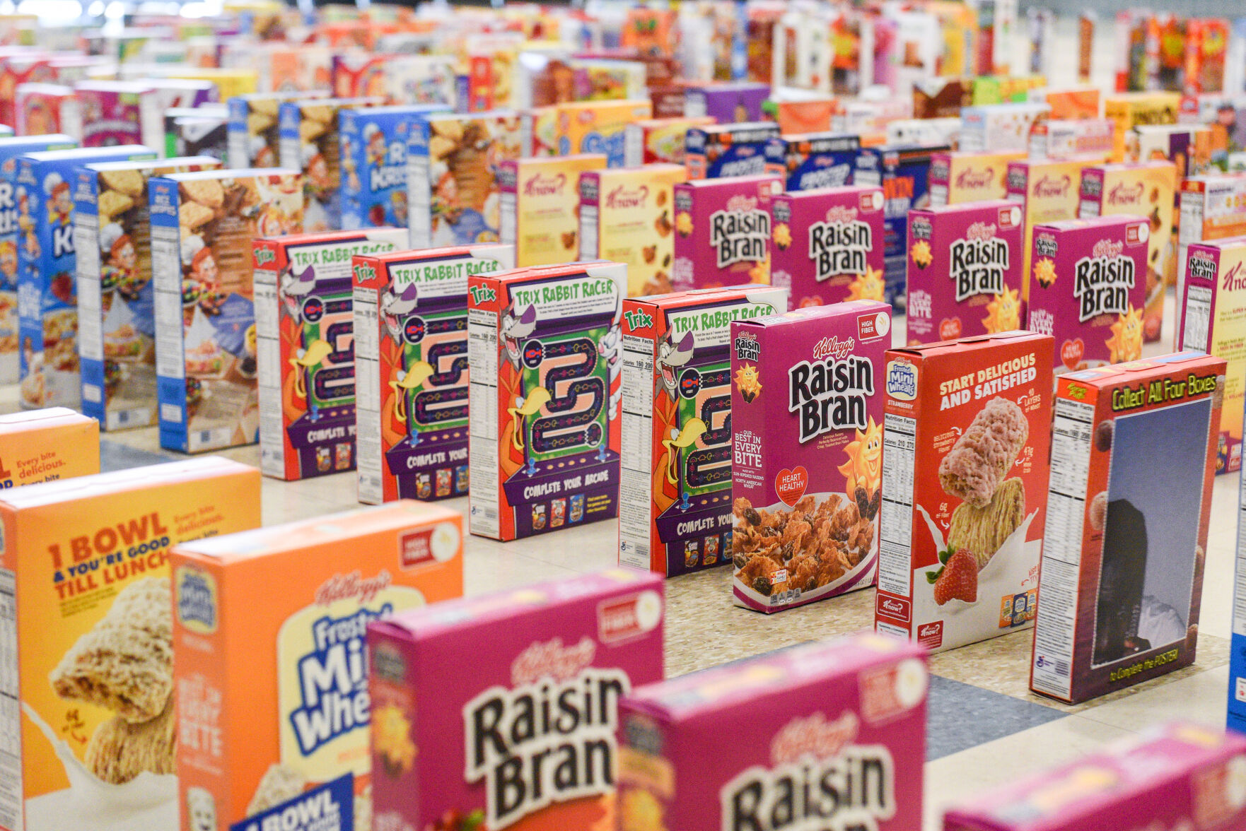 Cereal Box Domino Challenge at the Cove Elementary School